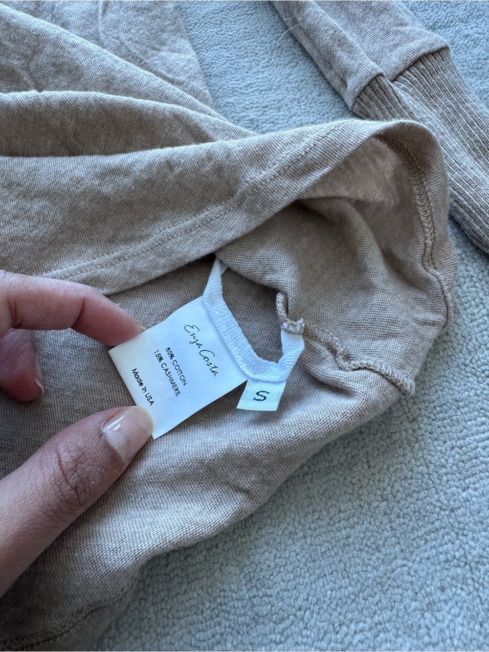 Enza Costa Cashmere Boat Neck Sweater Top - Picture 4 of 5